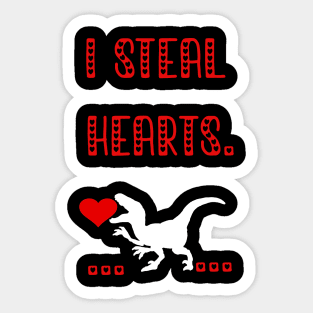 I i Steal Hearts Trex Dino Cute Baby Boy Valentines Day Gift 2021 Sticker